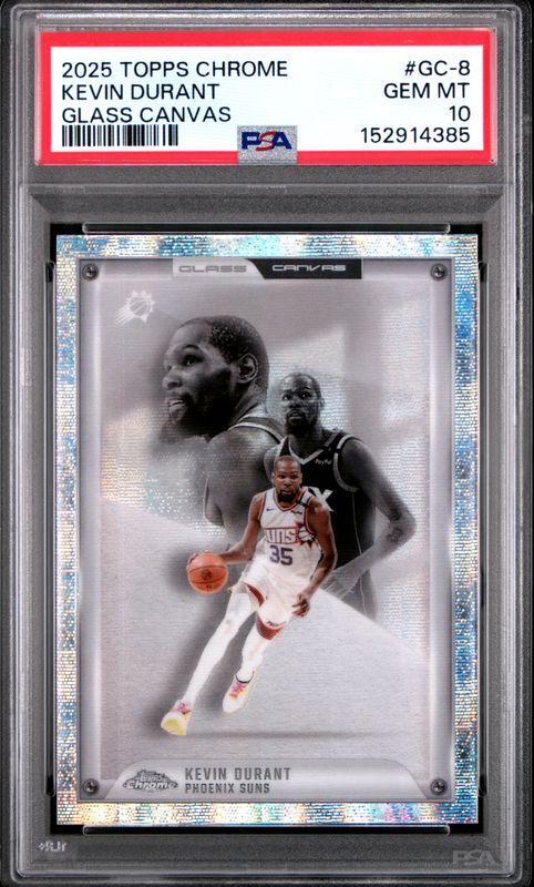 2025 Topps Chrome Glass Canvas Kevin Durant #GC-8 PSA 10