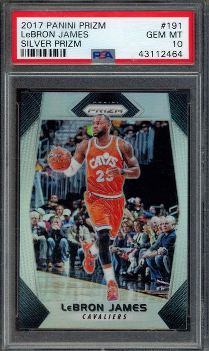 2017 Panini Prizm LeBron James #191 Silver Prizm PSA 10