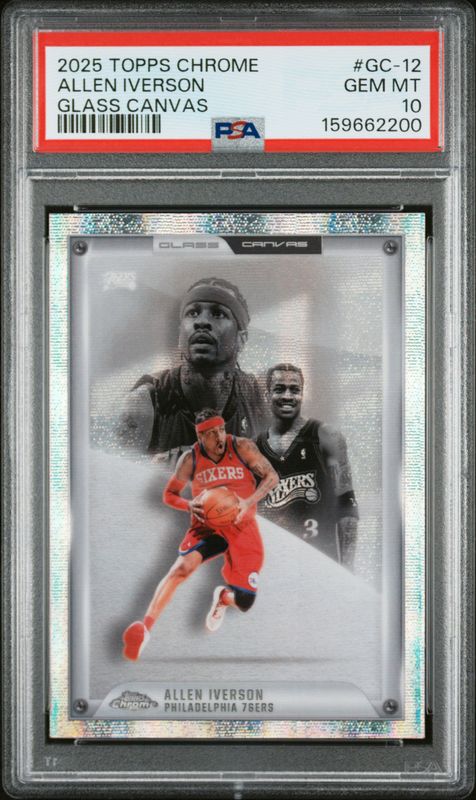 2025 Topps Chrome Glass Canvas Allen Iverson #GC-12 PSA 10