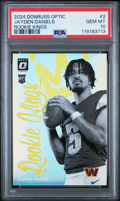 2024 Panini Donruss Optic Rookie Kings Jayden Daniels #2 PSA 10