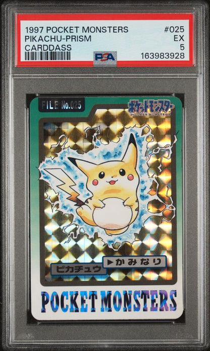 1997 Pocket Monsters Carddass Pikachu-Prism #025 PSA 5