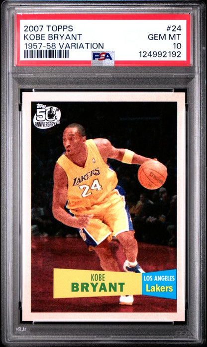 2007 Topps Kobe Bryant #24 1957-58 Variation PSA 10