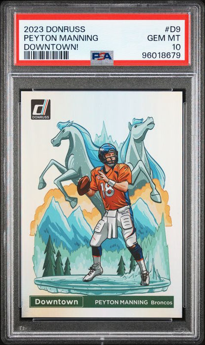 2023 Panini Donruss Downtown! Peyton Manning #D9 PSA 10