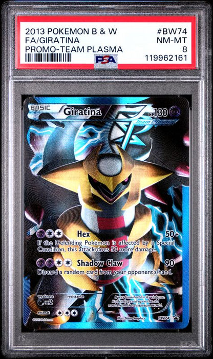 2013 Pokemon Black & White Promo Full Art/Giratina #BW74 Team Plasma PSA 8