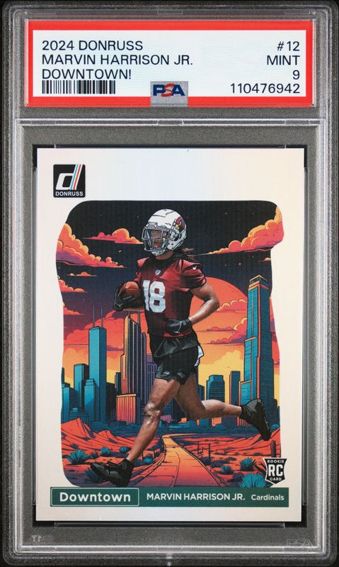2024 Panini Donruss Downtown! Marvin Harrison Jr. #12 PSA 9