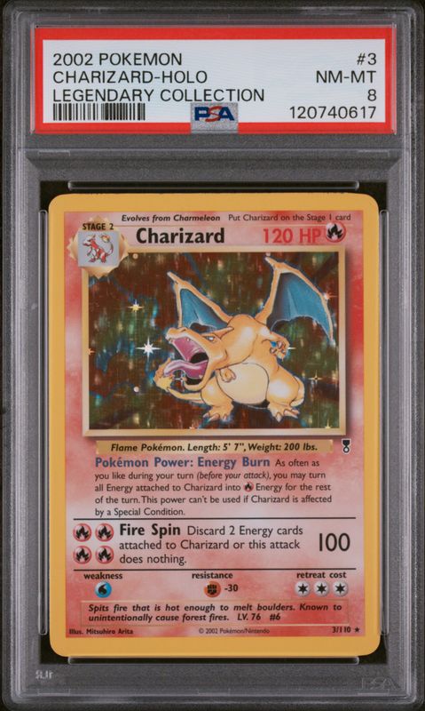 2002 Pokemon Legendary Collection Charizard-Holo #3 PSA 8