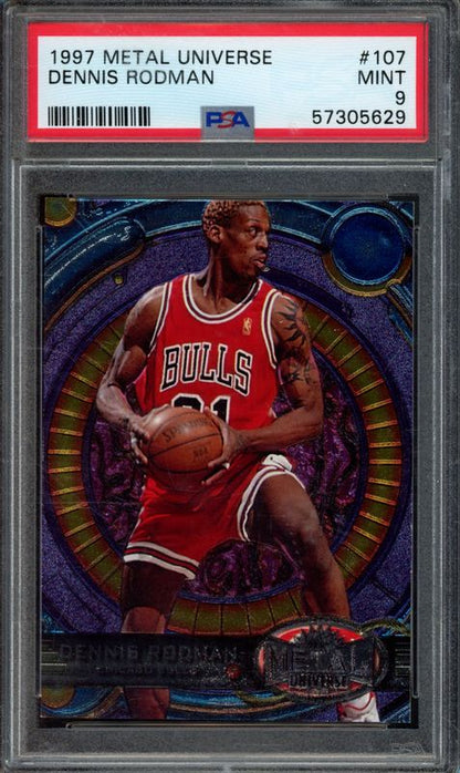 1997 Metal Universe Dennis Rodman #107 PSA 9