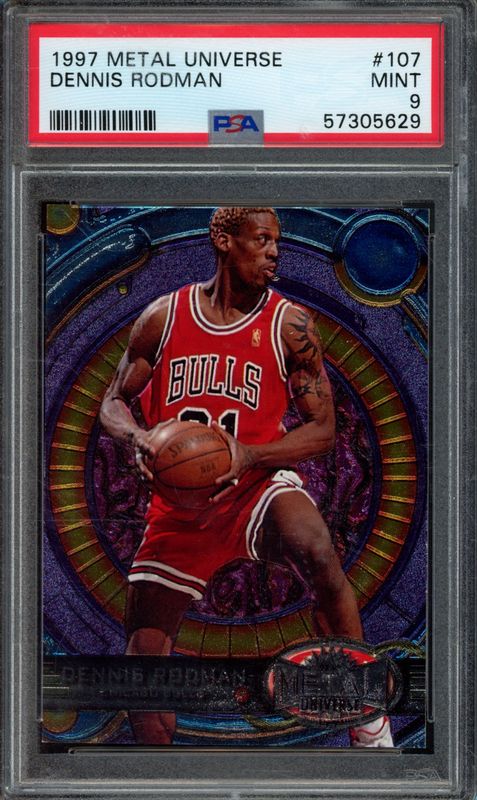 1997 Metal Universe Dennis Rodman #107 PSA 9