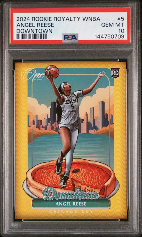 2024 Panini Rookie Royalty WNBA Downtown Angel Reese #5 PSA 10