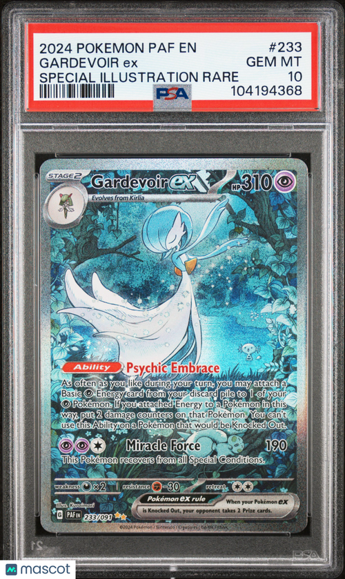 2024 Pokemon Paf EN-Paldean Fates Gardevoir EX #233 Special Illustration Rare PSA 10