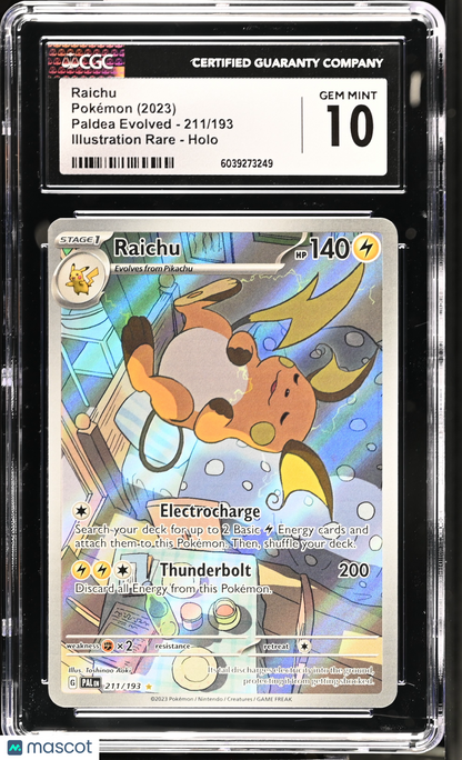 2023 Pokemon Raichu #211/193 Illustration Rare CGC 10