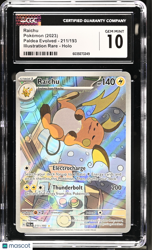 2023 Pokemon Raichu #211/193 Illustration Rare CGC 10