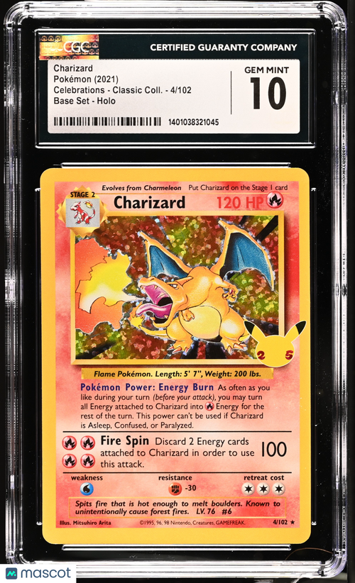 2021 Pokemon Charizard #4/102 CGC 10
