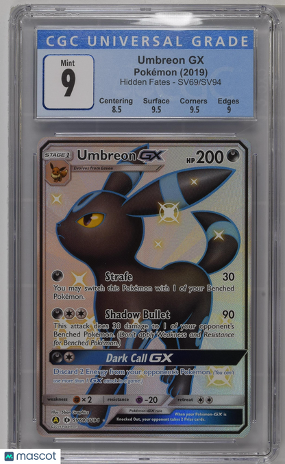 2019 Pokemon Umbreon GX #SV69/SV94 CGC 9