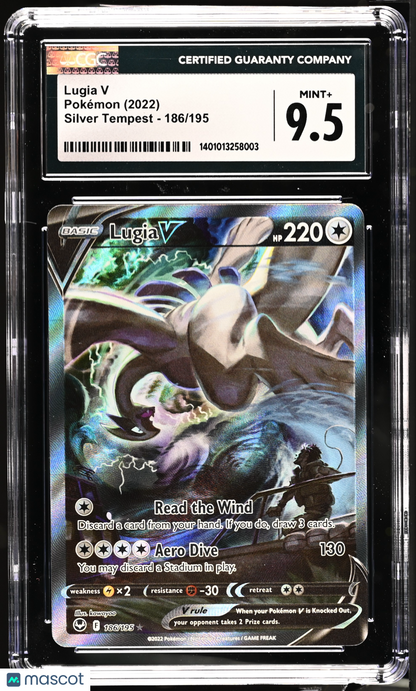 2022 Pokemon Lugia V #186/195 Ultra Rare CGC 9.5
