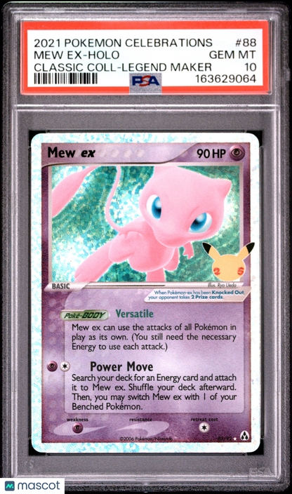 2021 Pokemon Celebrations Classic Collection Mew EX #88 Classic Coll-Legend Maker PSA 10