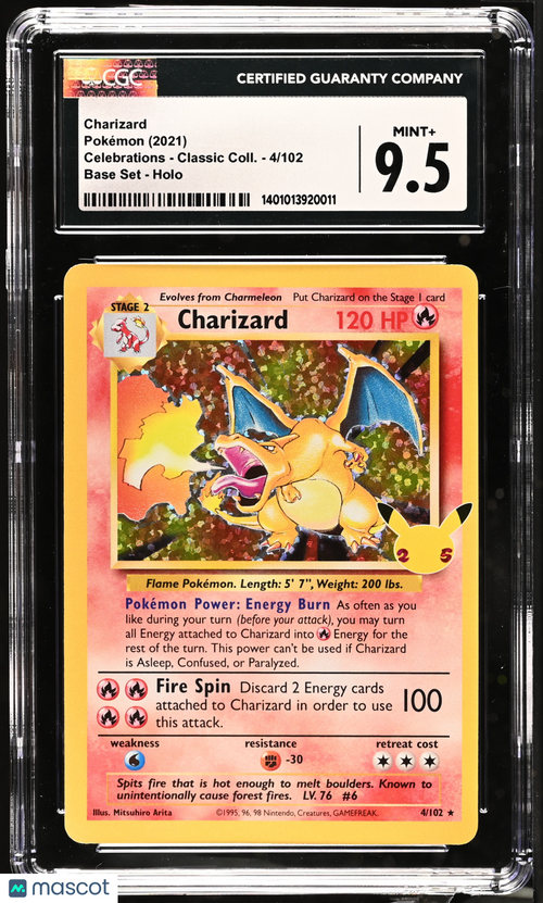 2021 Pokemon Charizard #4/102 CGC 9.5