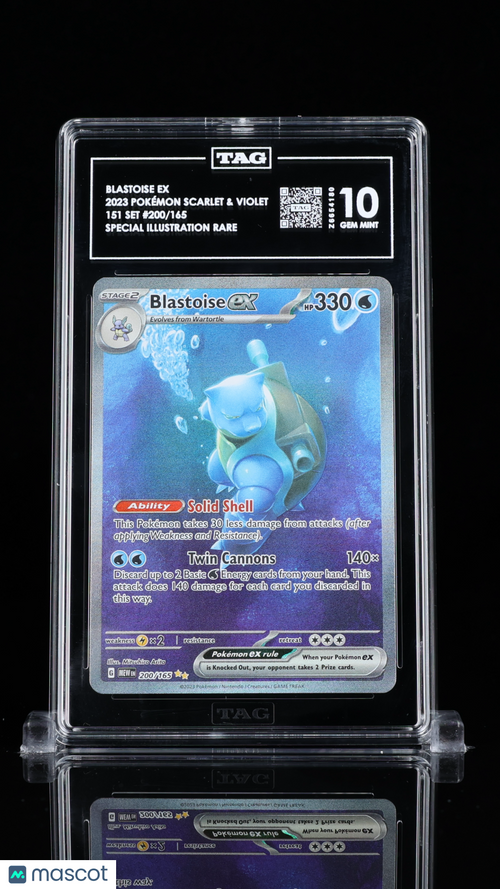 2023 Pokemon Blastoise ex #200/165 TAG 10