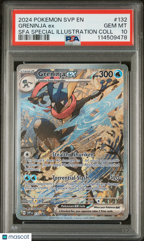 2024 Pokemon SVP EN-SV Black Star Promo Greninja EX #132 Sfa Special Illustration Coll PSA 10
