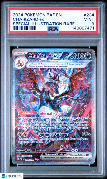 2024 Pokemon Paf EN-Paldean Fates Charizard EX #234 Special Illustration Rare PSA 9