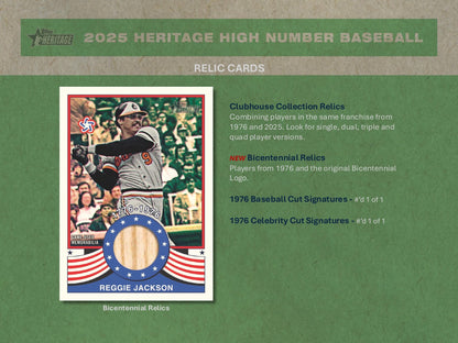 2025 Topps Heritage High Number Baseball Hobby Box