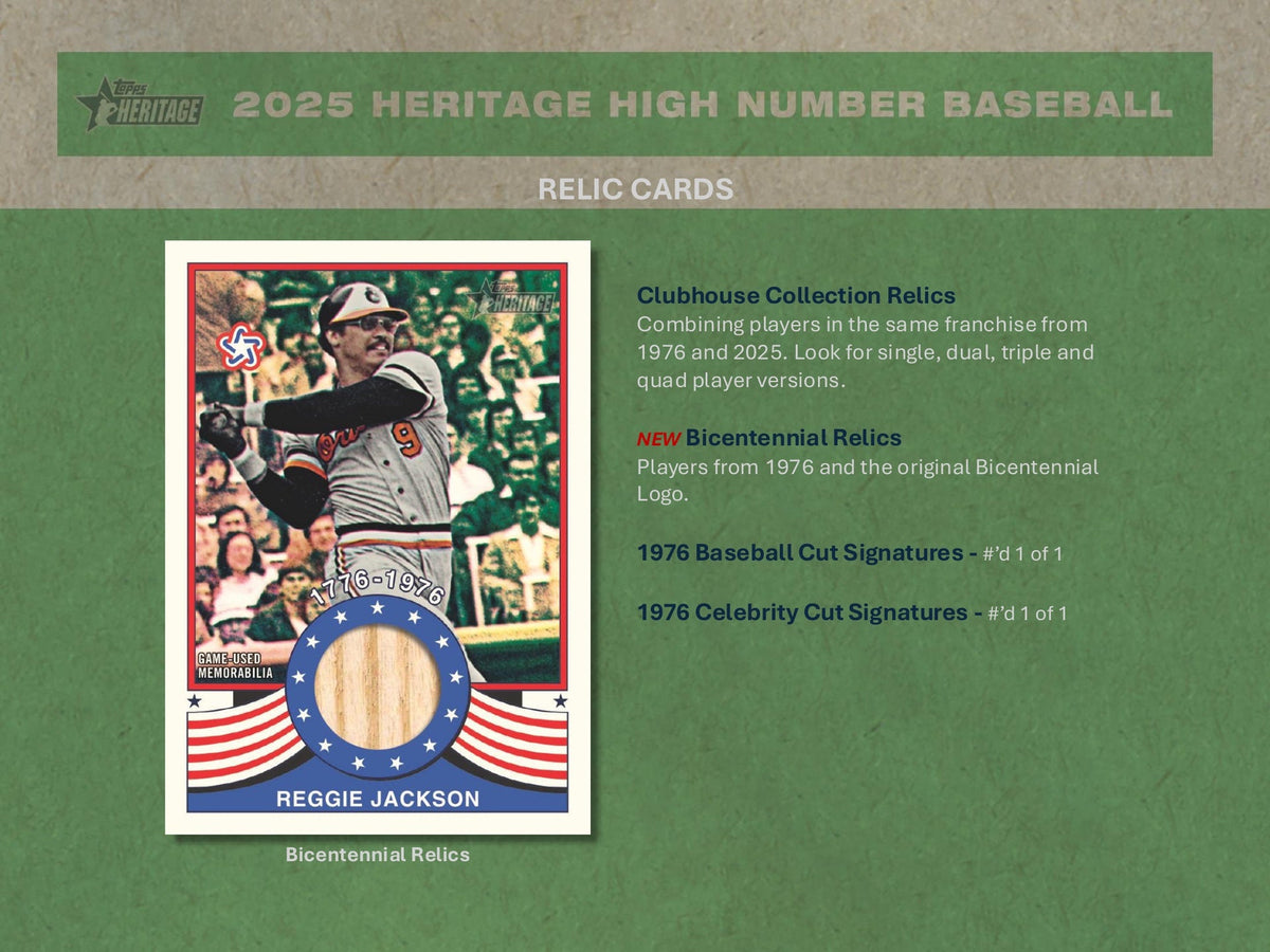 2025 Topps Heritage High Number Baseball Hobby Box