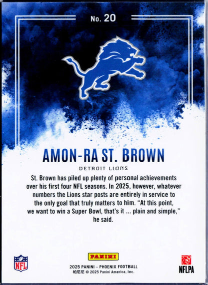 Amon-Ra St Brown 2025 Panini Phoenix Color Blast Case Hit SSP #20
