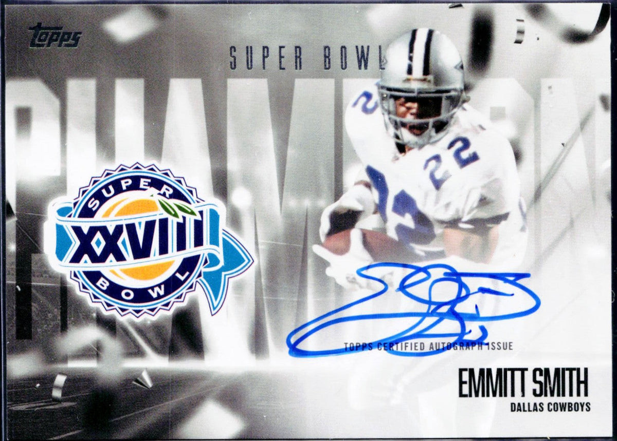 Emmitt Smith 2026 Topps Super Bowl Champions On Card Auto