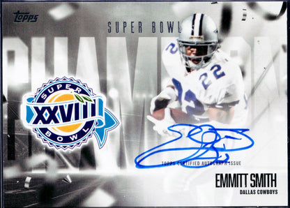 Emmitt Smith 2026 Topps Super Bowl Champions On Card Auto