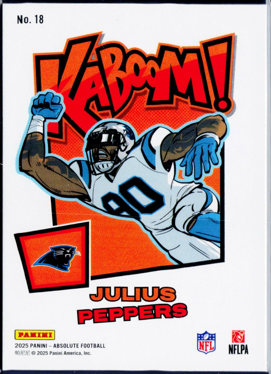Julius Peppers 2025 Panini Absolute Horizontal Kaboom! Case Hit SSP #18