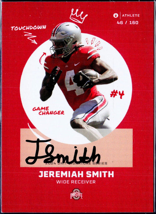 Jeremiah Smith RC 2024 Onit Ohio State Signature Series Rookie Auto SP 46/160