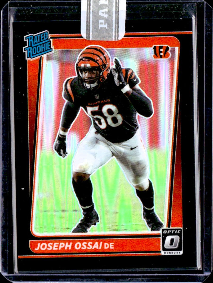 Joseph Ossai RC 2021 Donruss Optic Black Prizm Rated Rookie SP 1/1