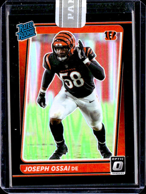 Joseph Ossai RC 2021 Donruss Optic Black Prizm Rated Rookie SP 1/1