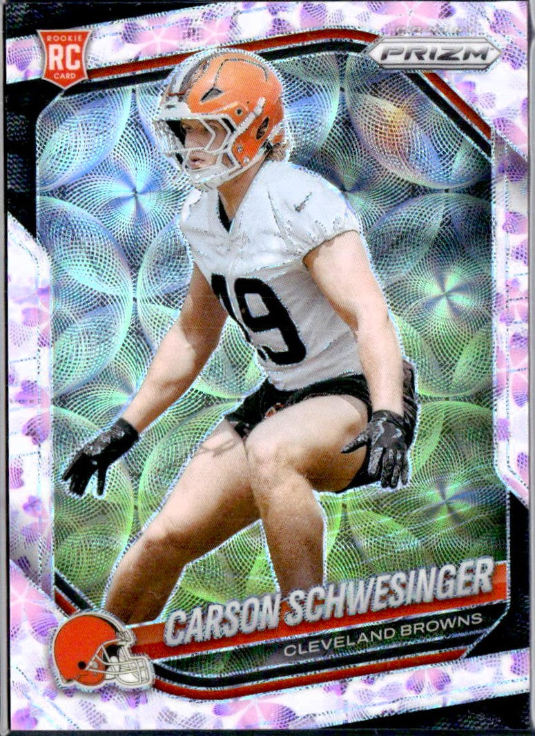 Carson Schwesinger RC 2025 Panini Prizm Cherry Blossom Choice Rookie SP 15/15