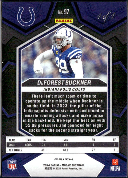 Deforest Buckner 2024 Panini Mosaic Nebula Prizm SP 1/1
