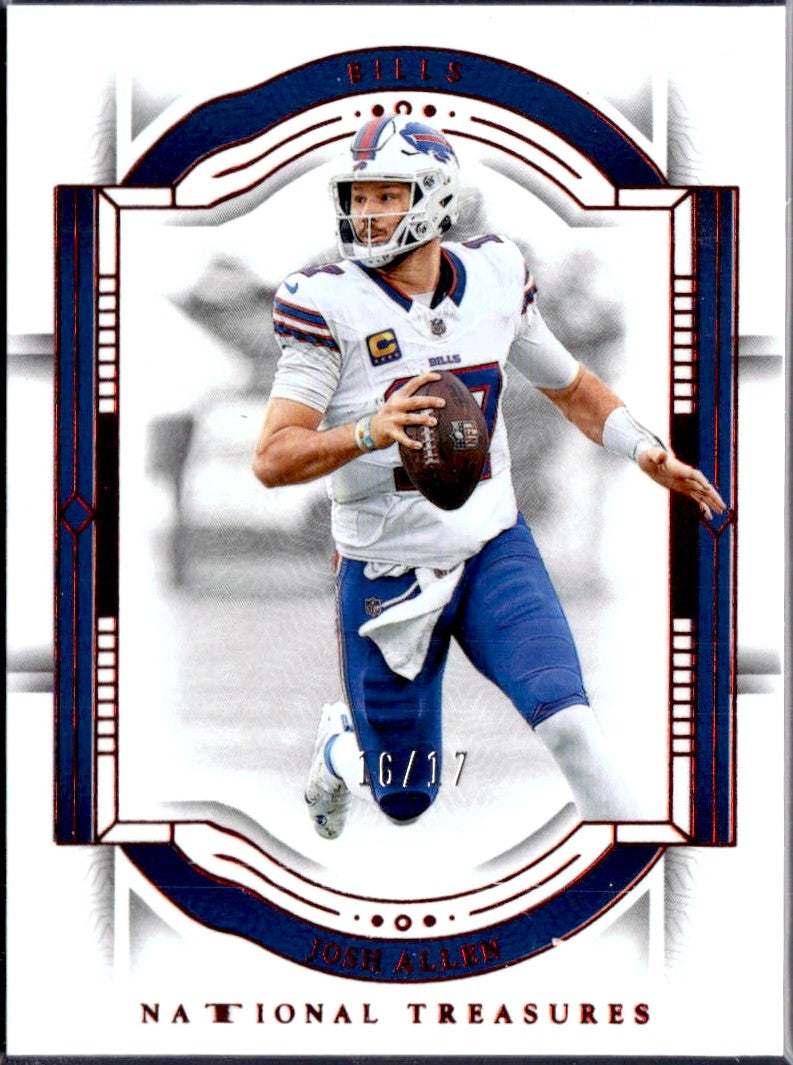 Josh Allen 2023 National Treasures Century Red SP 16/17