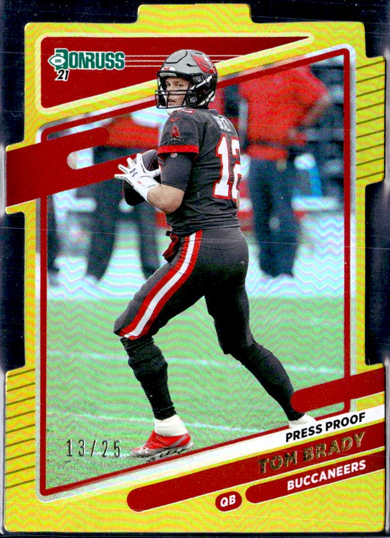 Tom Brady 2021 Donruss Gold Die Cut Press Proof SP 13/25