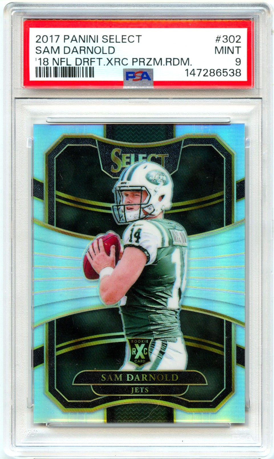 Sam Darnold RC 2017 Panini Select XRC '17 Rookie #302 PSA 9
