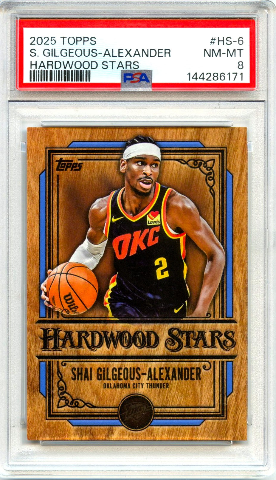 Shai Gilgeous-Alexander 2025-26 Topps Hardwood Stars SSP PSA 8