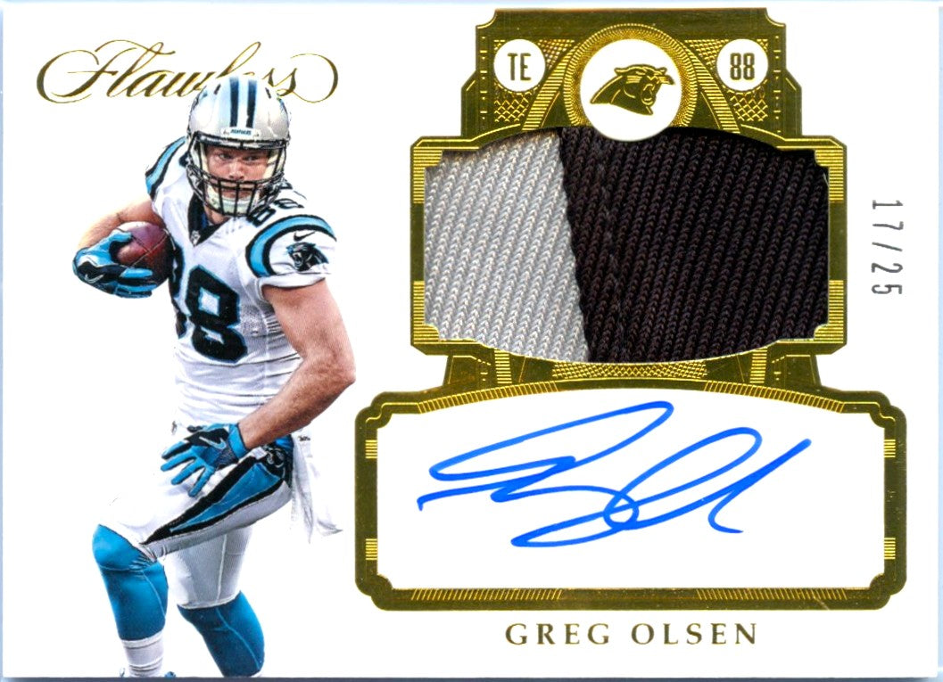 Greg Olsen 2017 Flawless Jersey Patch Auto SP 17/25