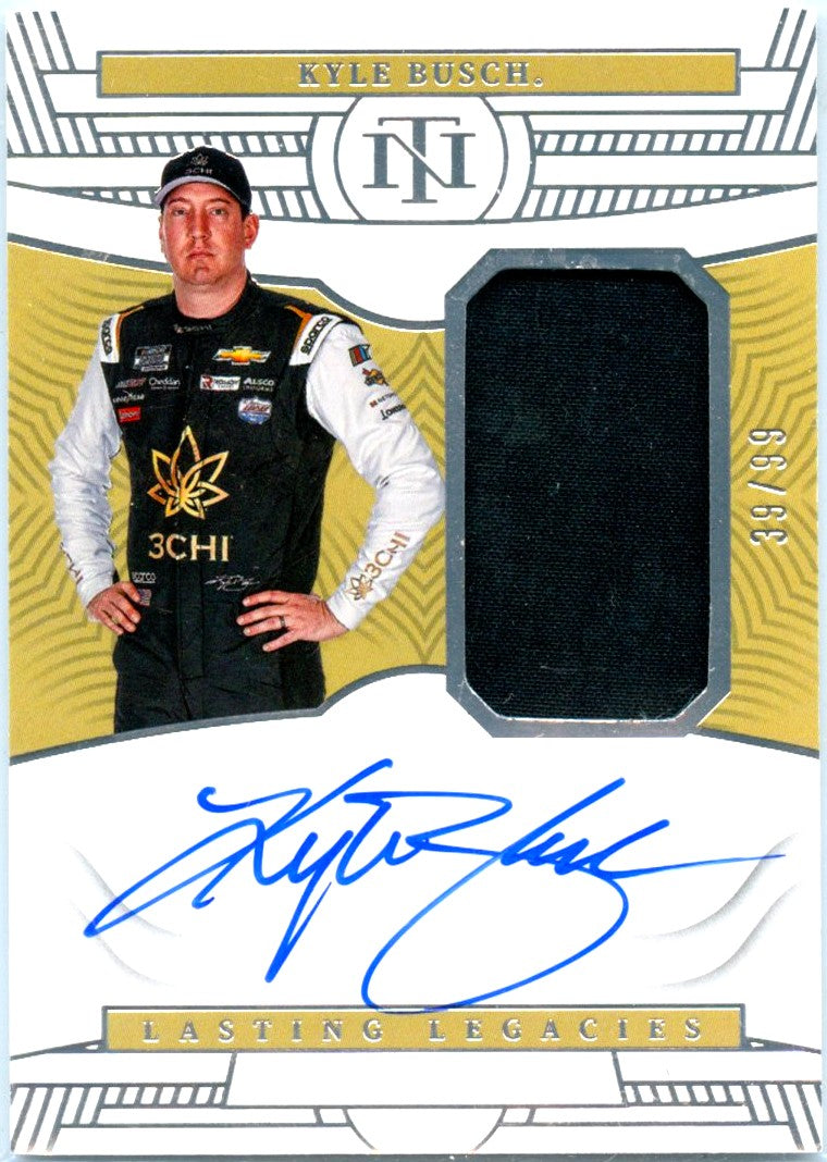 Kyle Busch 2023 National Treasures Lasting Legacies Patch Auto SP 39/99