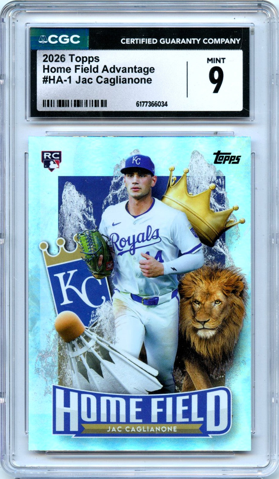 Jac Caglianone RC 2026 Topps Home Field Advantage Rookie SSP CGC 9