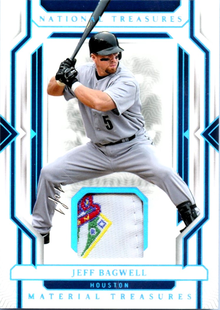 Jeff Bagwell 2024 National Treasures Platinum Game Used Patch SP 1/1