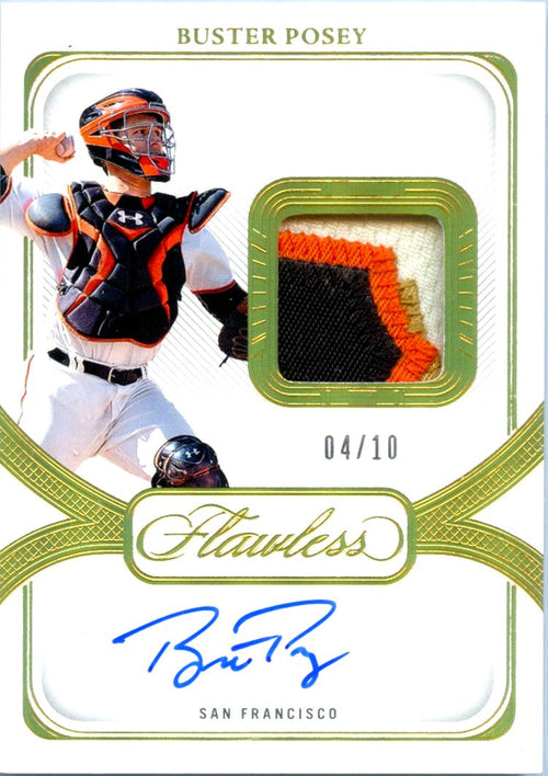 Buster Posey 2024 Flawless Holo Gold Game Used Patch Auto SP 4/10