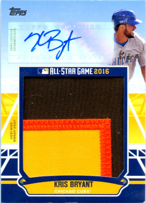 Kris Bryant 2016 Topps All Star Game Event Used Patch Auto SP 6/6