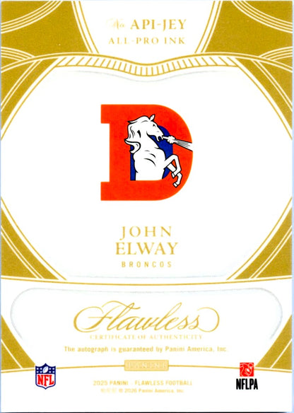 John Elway 2025 Flawless Ruby Red All Pro Ink Auto SP 8/15