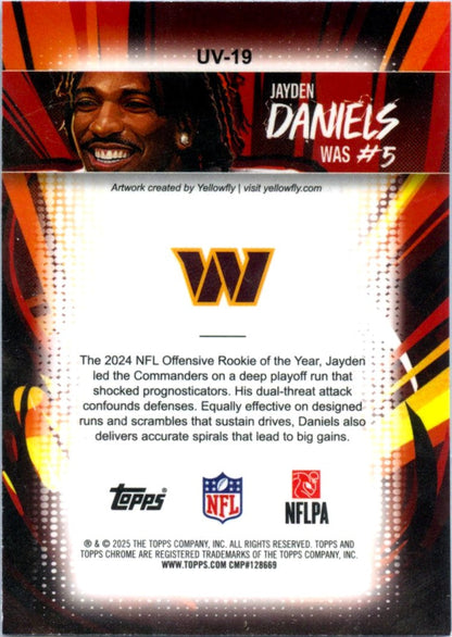 Jayden Daniels 2025 Topps Chrome Ultra Violet Case Hit SSP