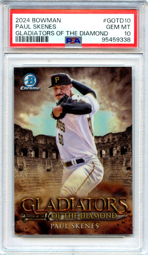 Paul Skenes RC 2024 Bowman Chrome Gladiators Of The Diamond Rookie PSA 10
