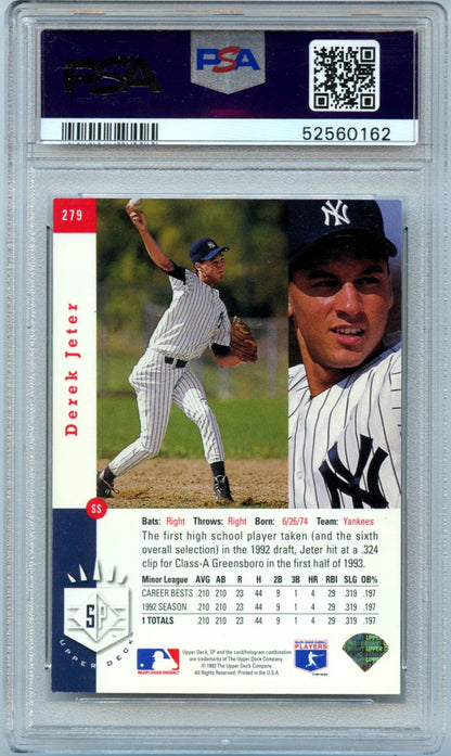 Derek Jeter RC 1993 Upper Deck SP Foil Rookie #279 PSA 7