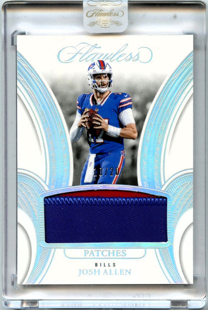 Josh Allen 2025 Flawless Holo Silver Jersey Patch SP 10/20